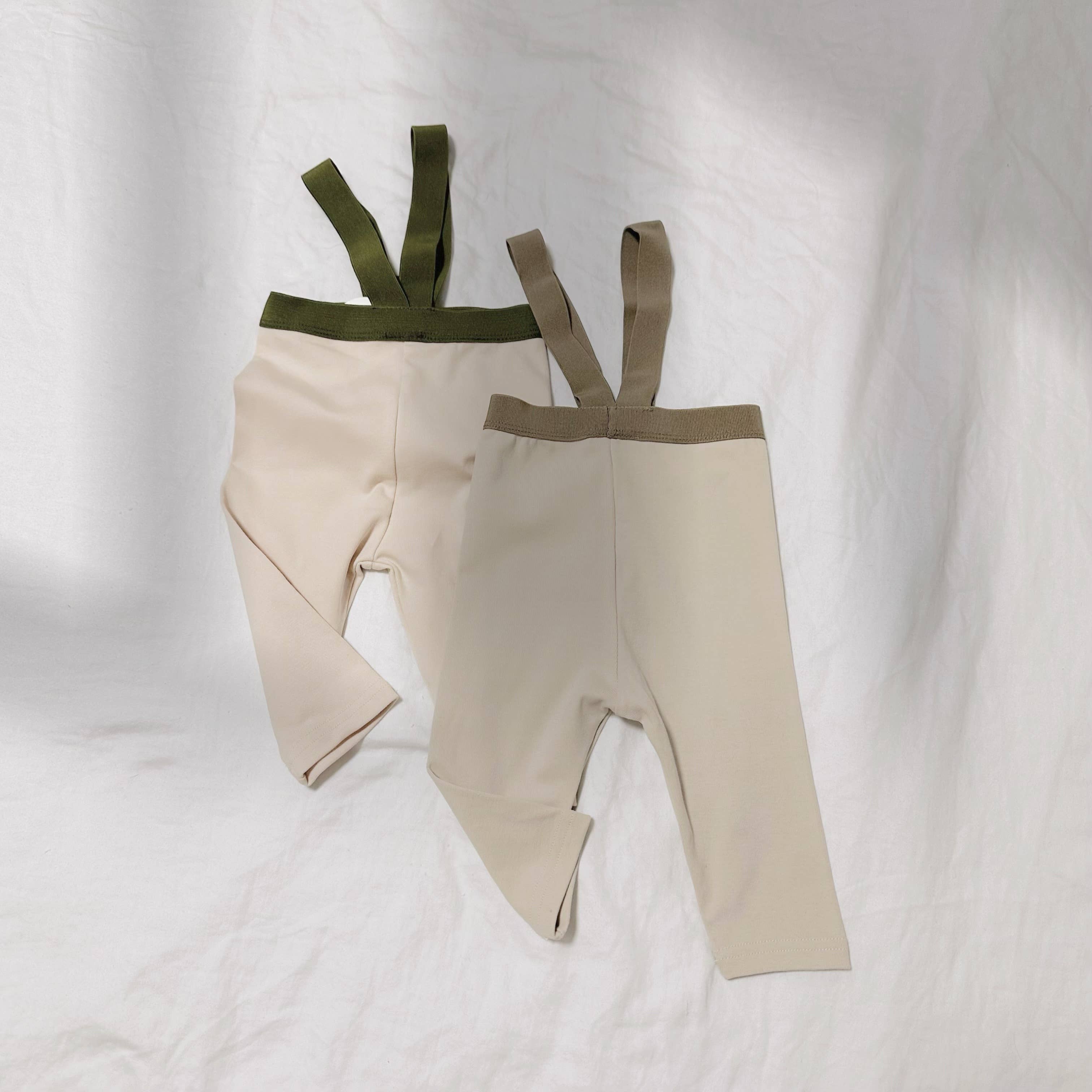 Milo Overalls in Olive and Beige