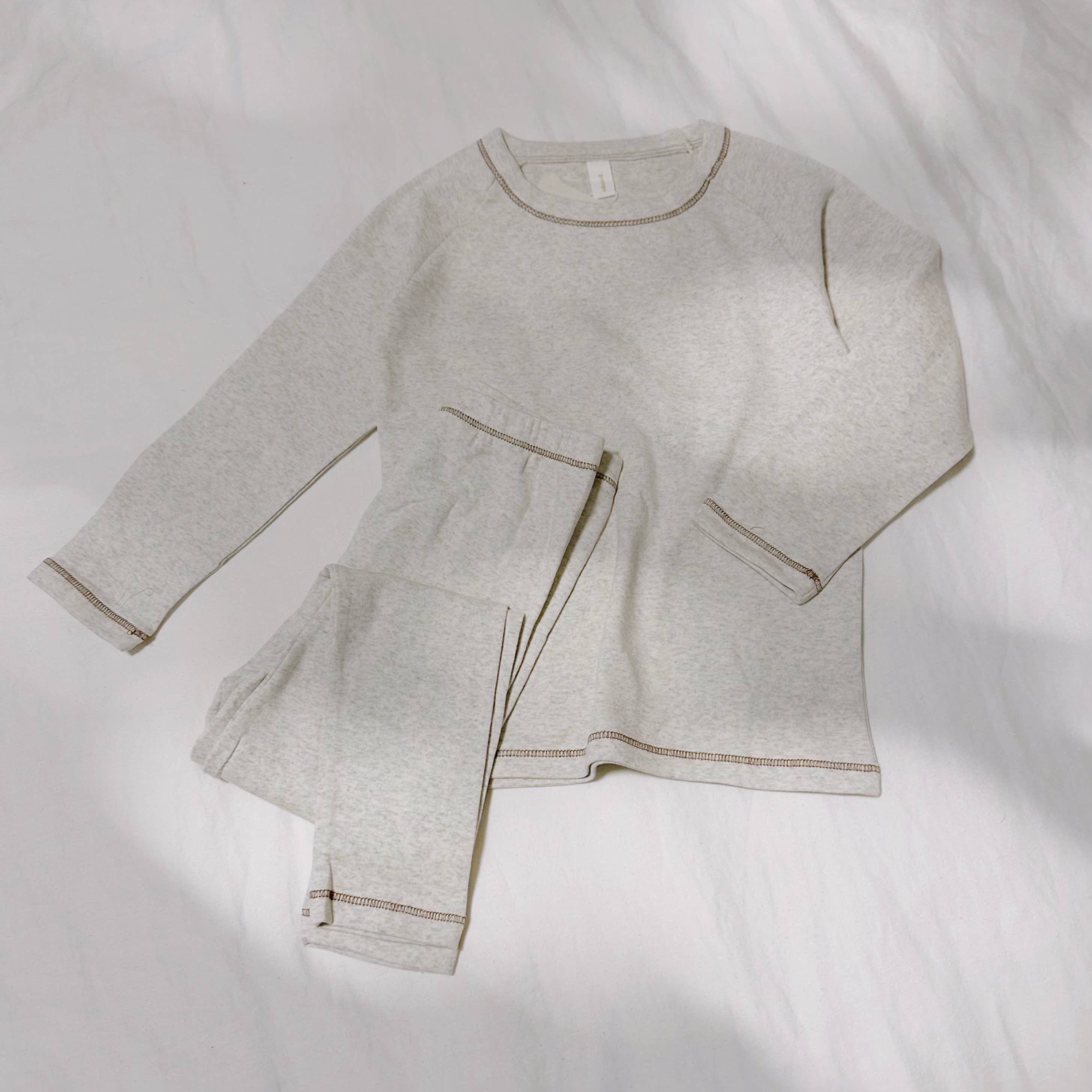 Heathered Grey Top and Leggings Set