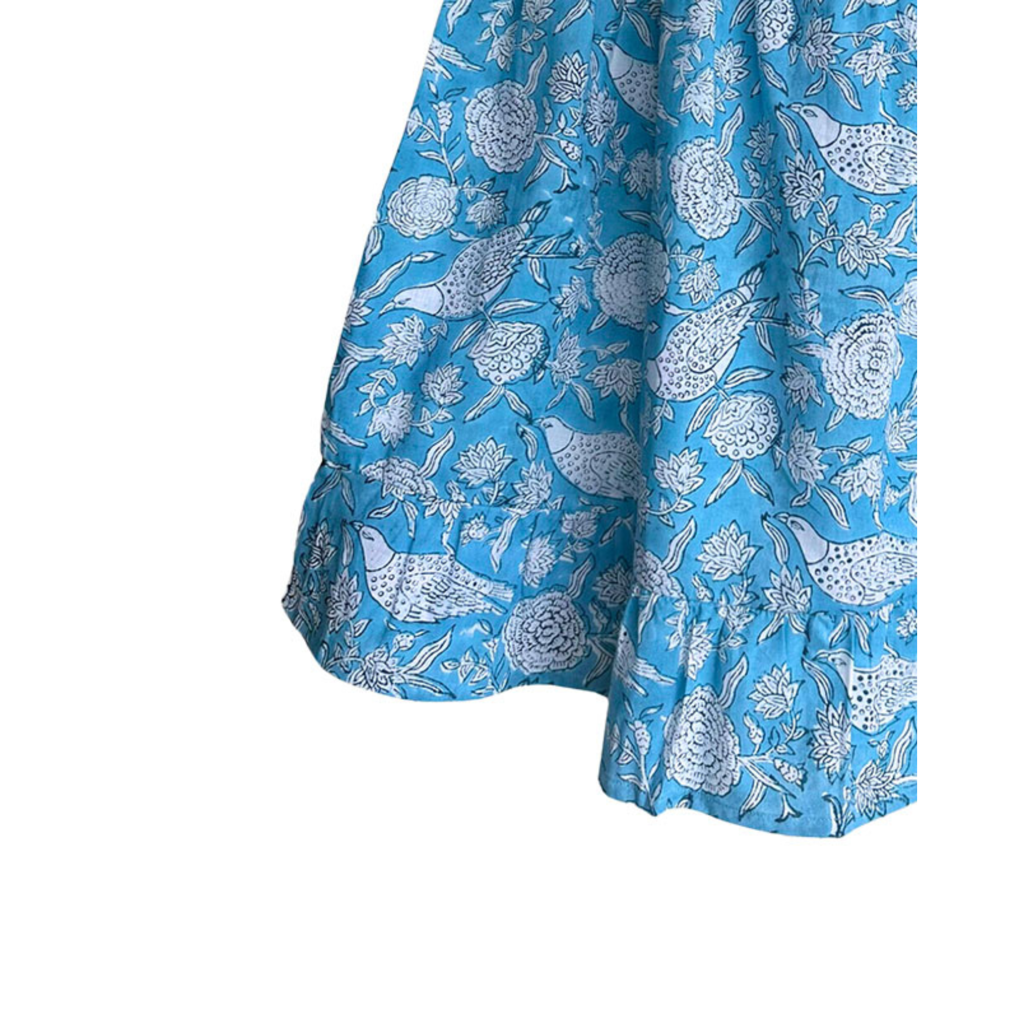 Girls Sun Dress - Light Blue Birds
