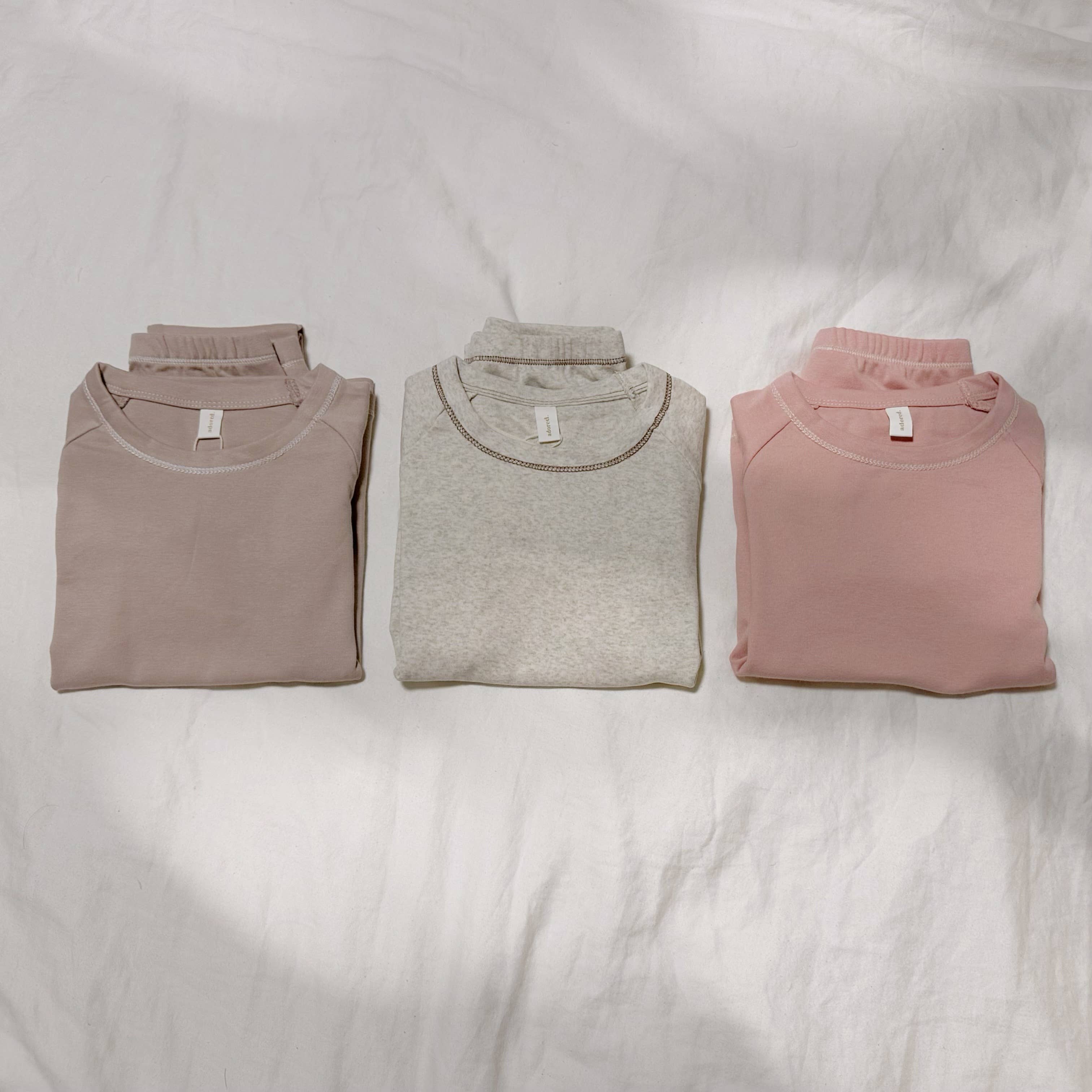 Heathered Grey Top and Leggings Set