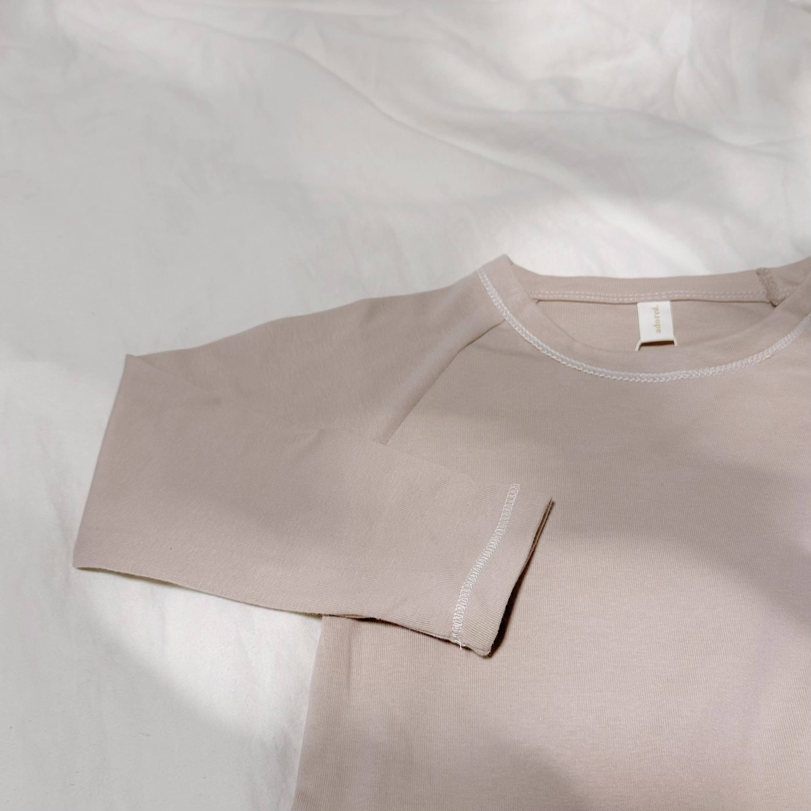 Beige Top and Leggings Set